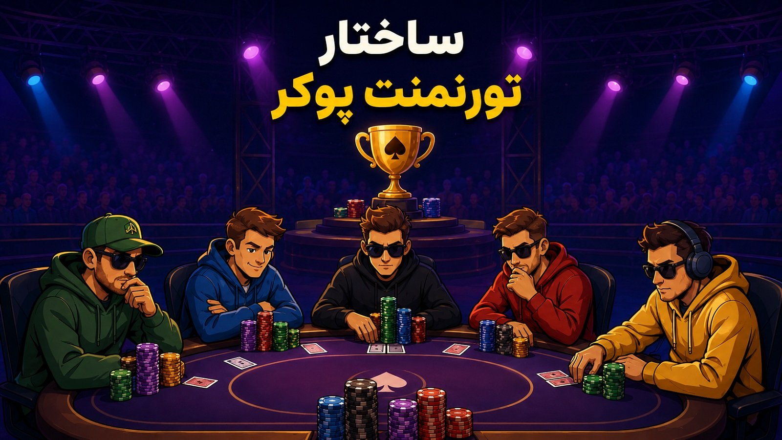 ساختار تورنمنت پوکر؛ از استک شروع تا میز نهایی