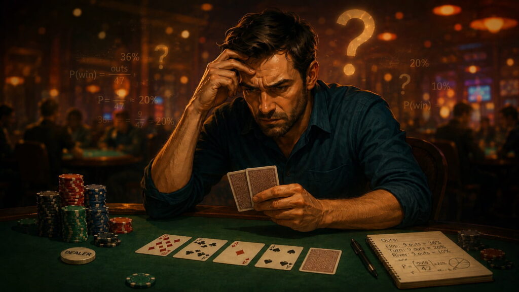 محاسبه ادز پوکر؛ آموزش اوتها، پات آدز و تصمیم درست برای کال