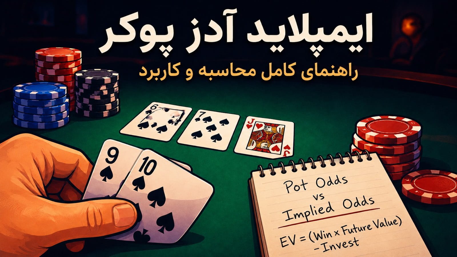 ایمپلاید آدز پوکر؛ راهنمای کامل محاسبه و کاربرد