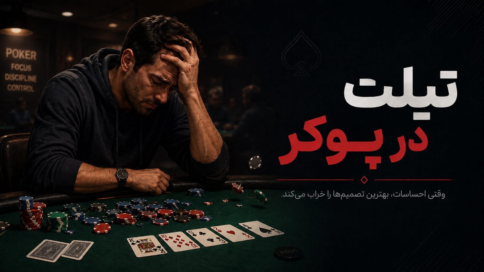 تیلت در پوکر چیست؟ راه‌های کنترل Tilt و جلوگیری از تصمیم‌های احساسی