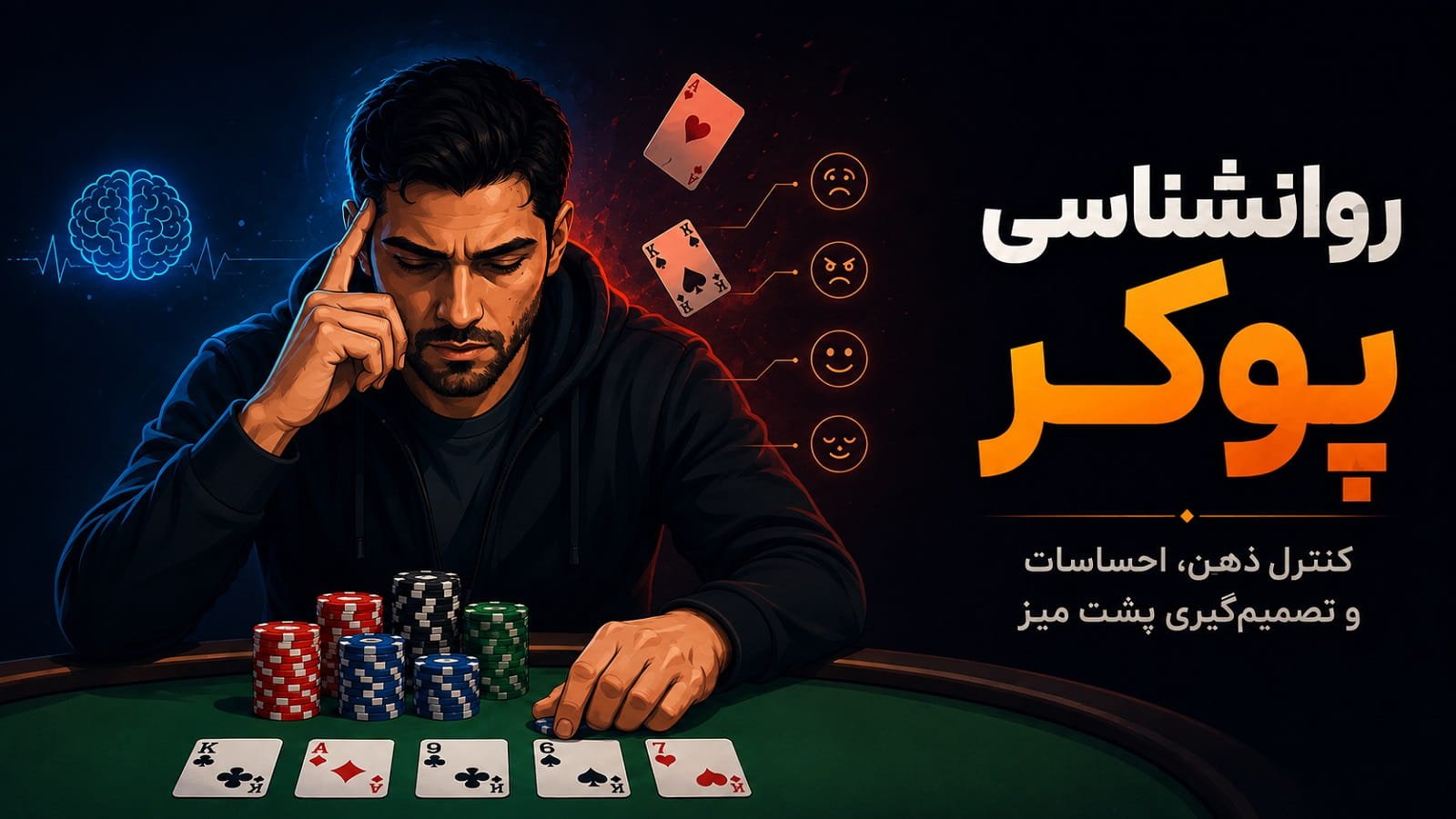 روانشناسی پوکر؛ کنترل ذهن، احساسات و تصمیم‌گیری پشت میز