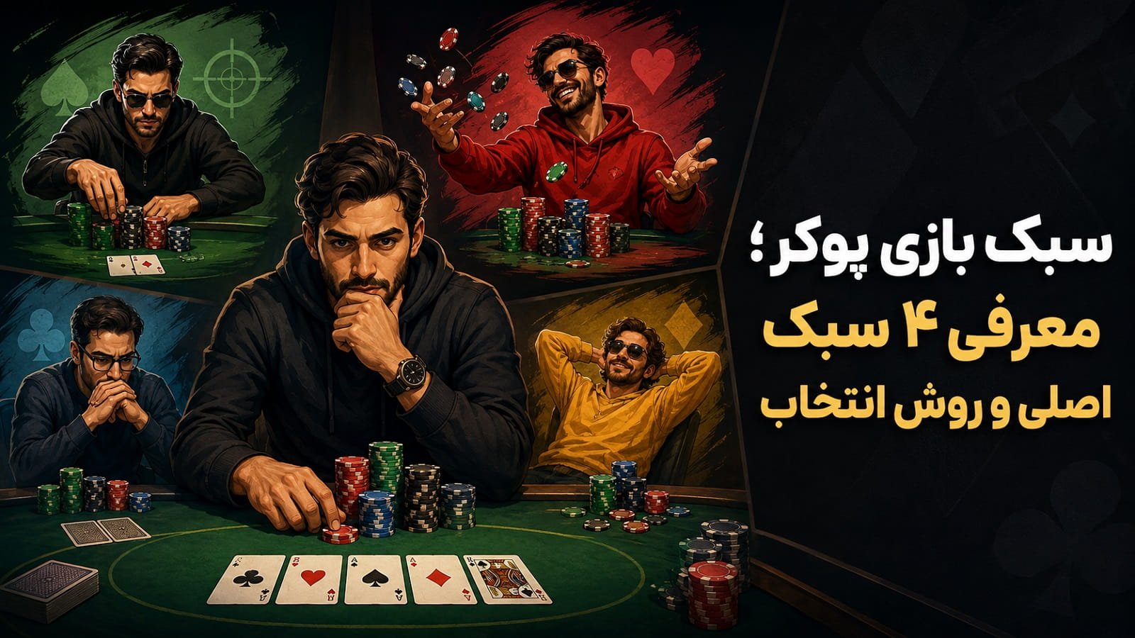 سبک بازی پوکر؛ معرفی ۴ سبک اصلی و روش انتخاب
