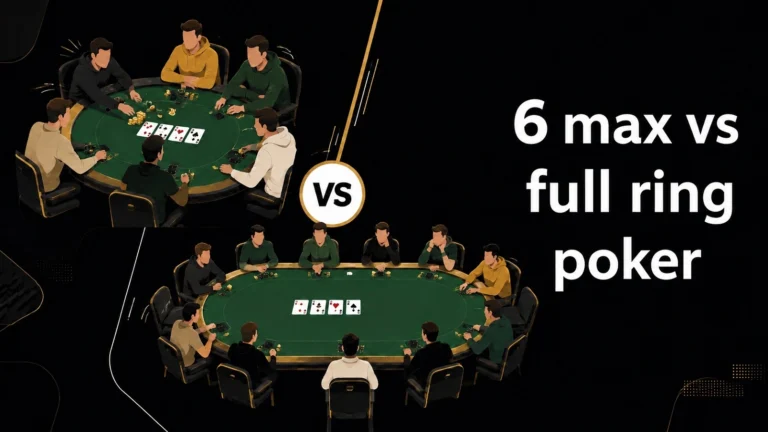 تفاوت 6 max vs full ring poker در پوکر؛ راهنمای کامل دو فرمت محبوب میزهای نقدی