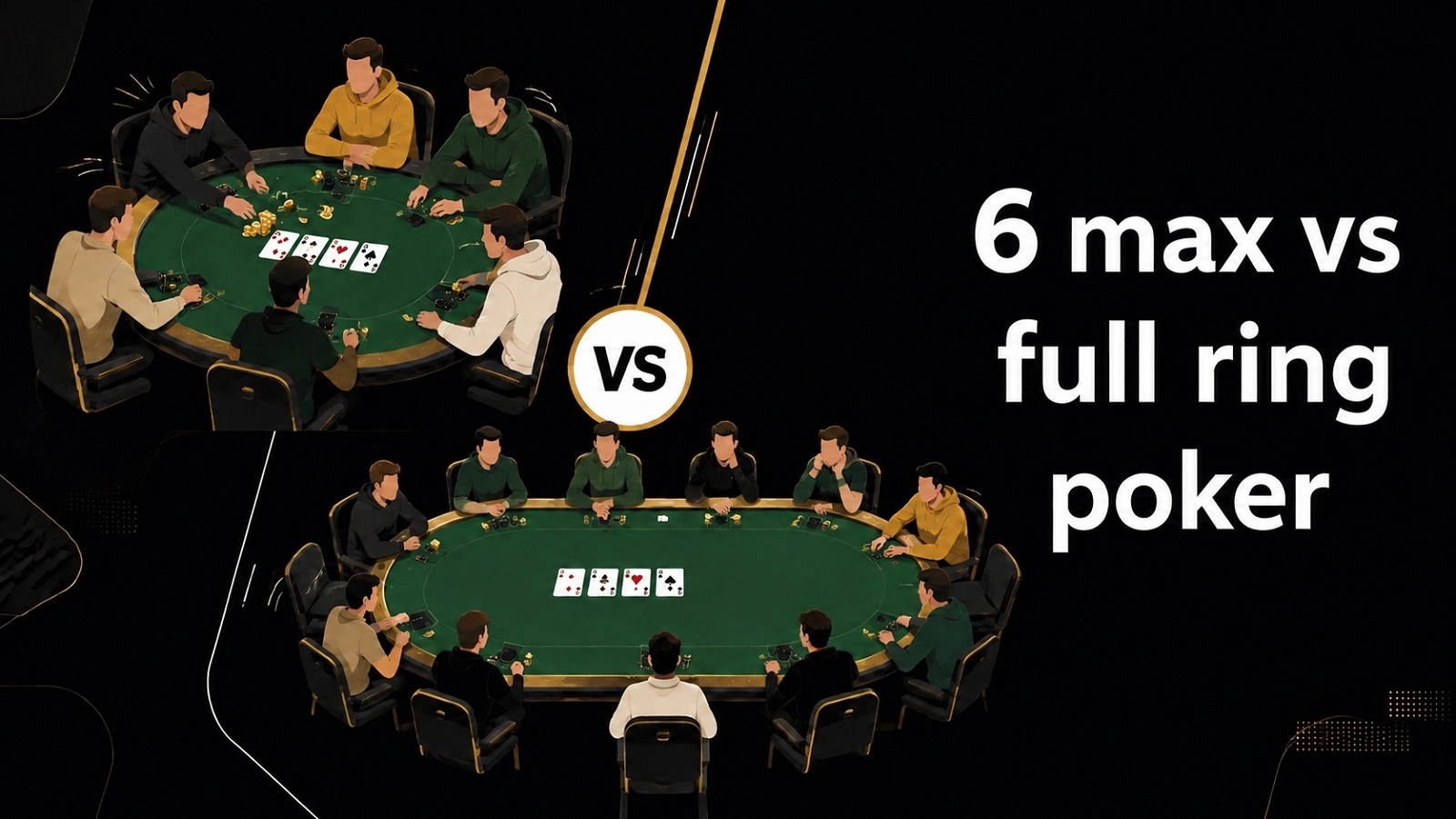 تفاوت 6 max vs full ring poker در پوکر؛ راهنمای کامل دو فرمت محبوب میزهای نقدی